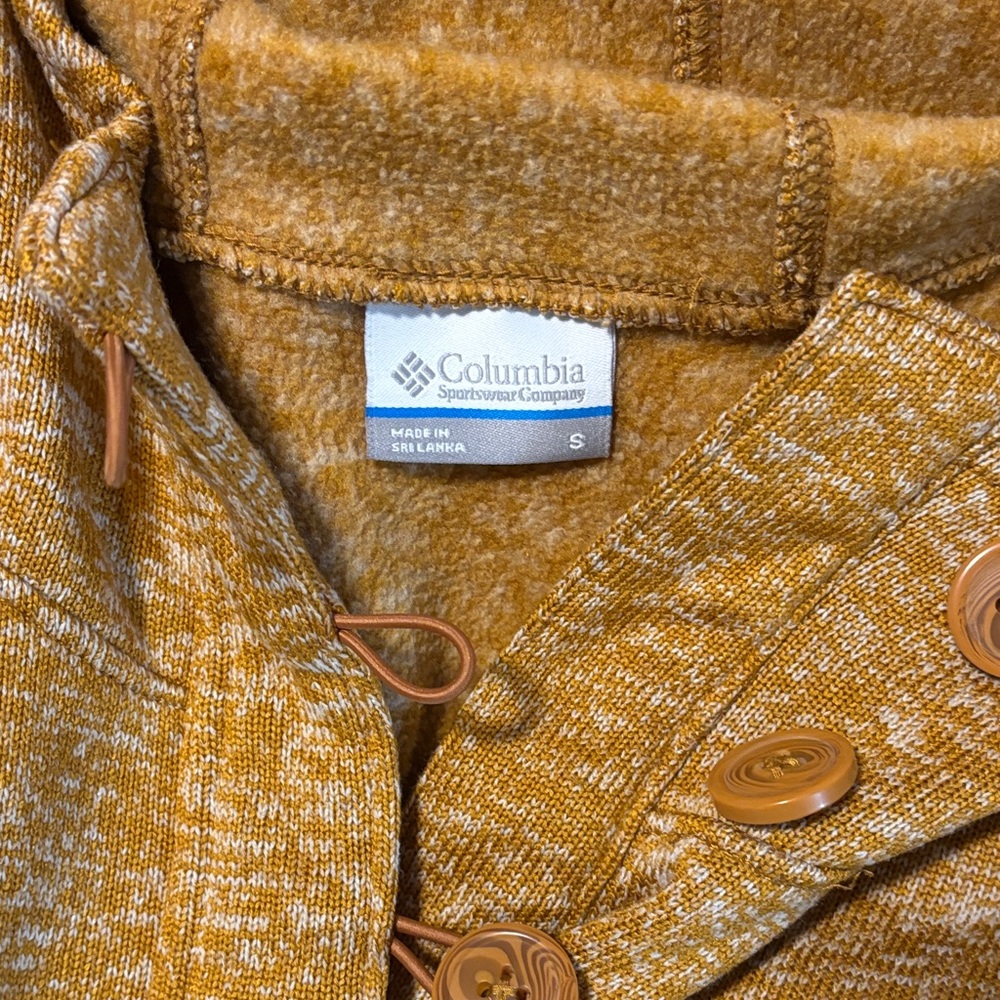 Women's Columbia Mustard Button-Up Hoodie - Picture 5 of 5